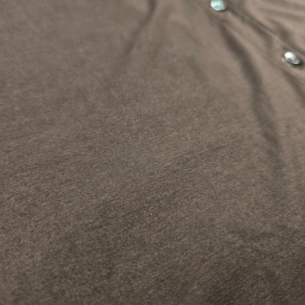 J. McLaughlin Women's Brown Button Front Shirt Stretch Fabric Classic Size L - Picture 3 of 14